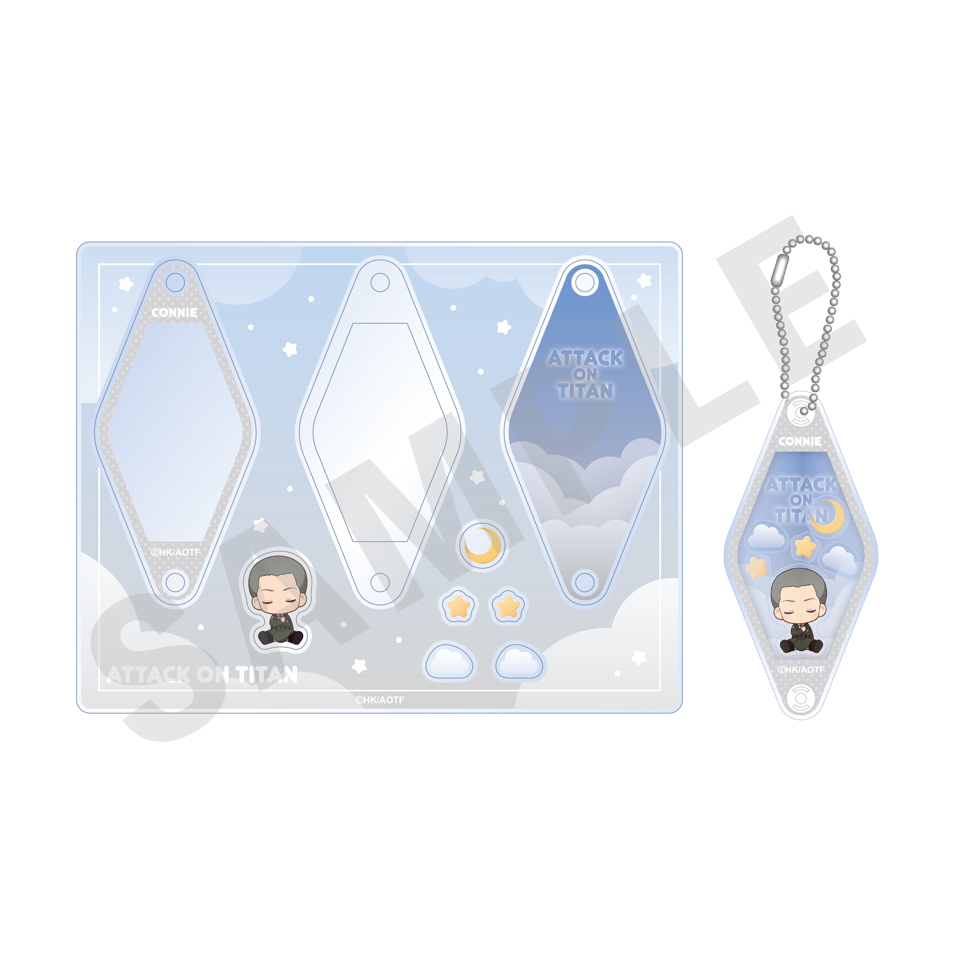 TVアニメ 進撃の巨人【The Final Season】おやすみ調査兵団 シャカシャカキーホルダー(コニー) の商品画像1枚目です