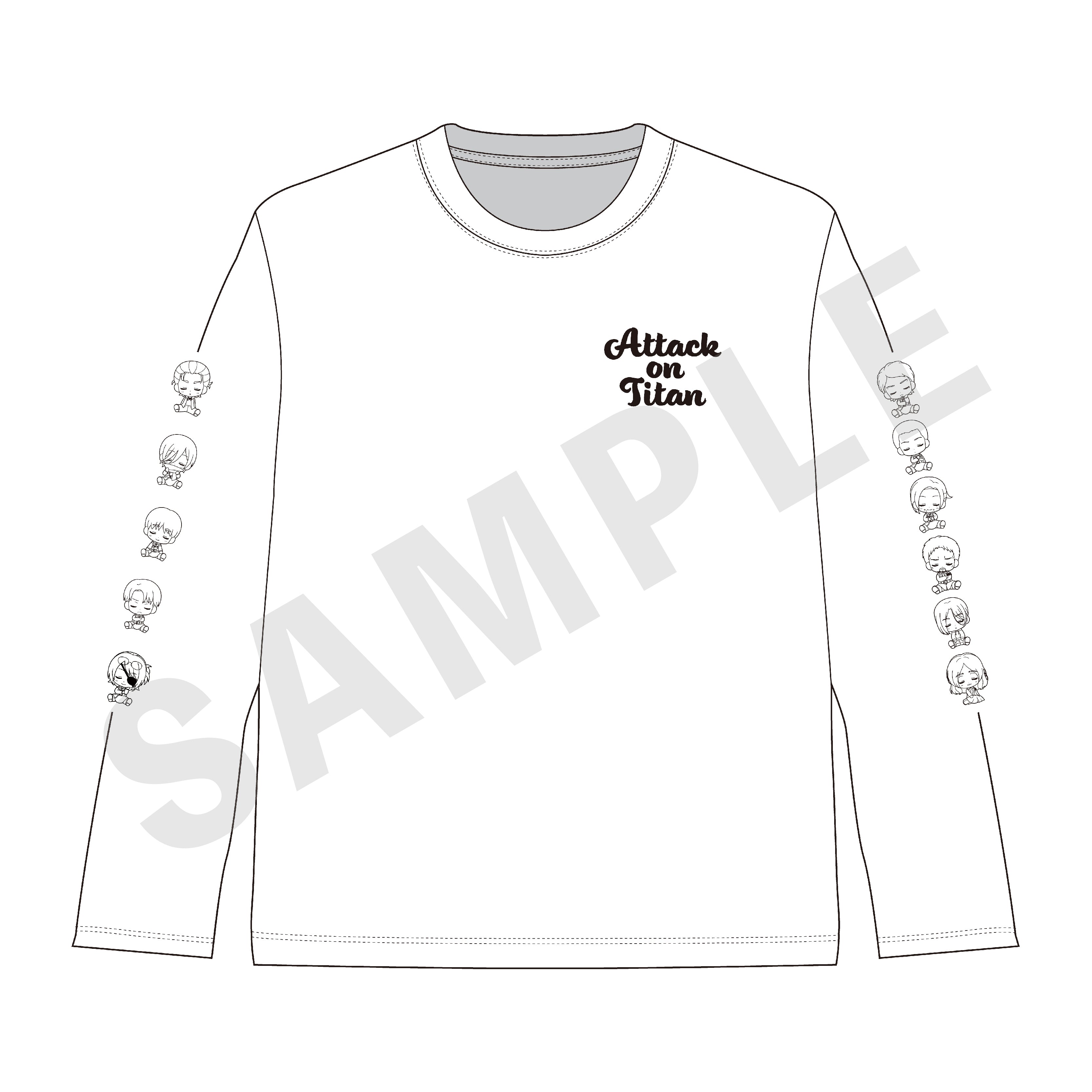 TVアニメ 進撃の巨人【The Final Season】おやすみ調査兵団 ロングTシャツ(ブラック) の商品画像1枚目です