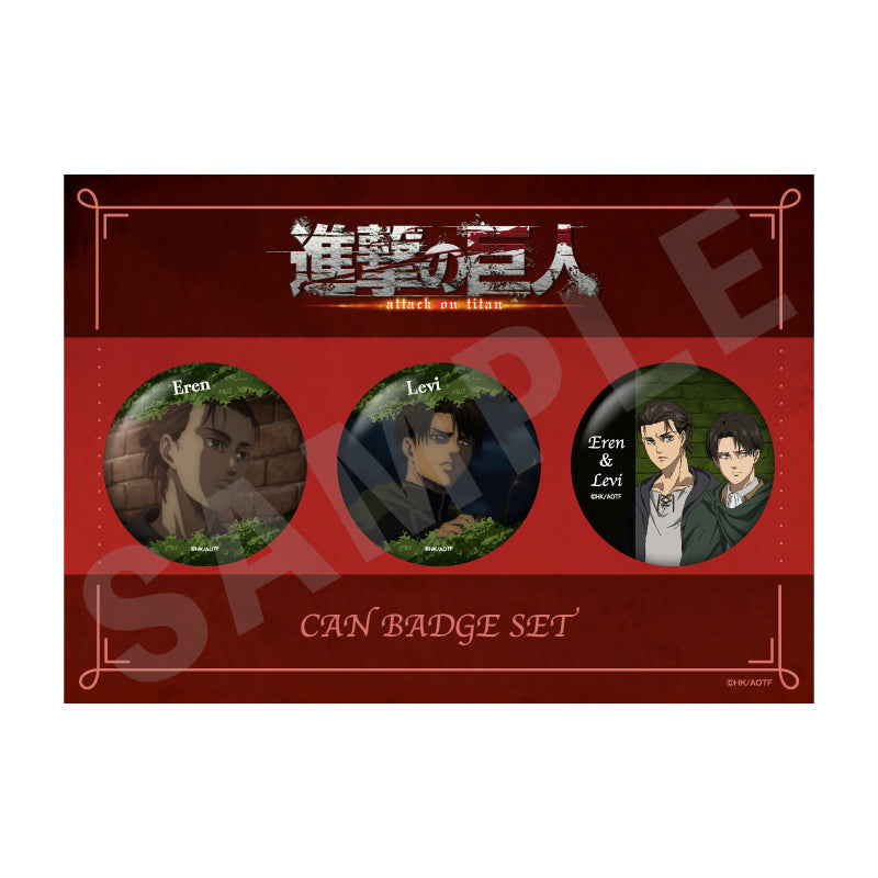 TVアニメ『進撃の巨人』 缶バッジセットD エレン&リヴァイ の商品画像1枚目です