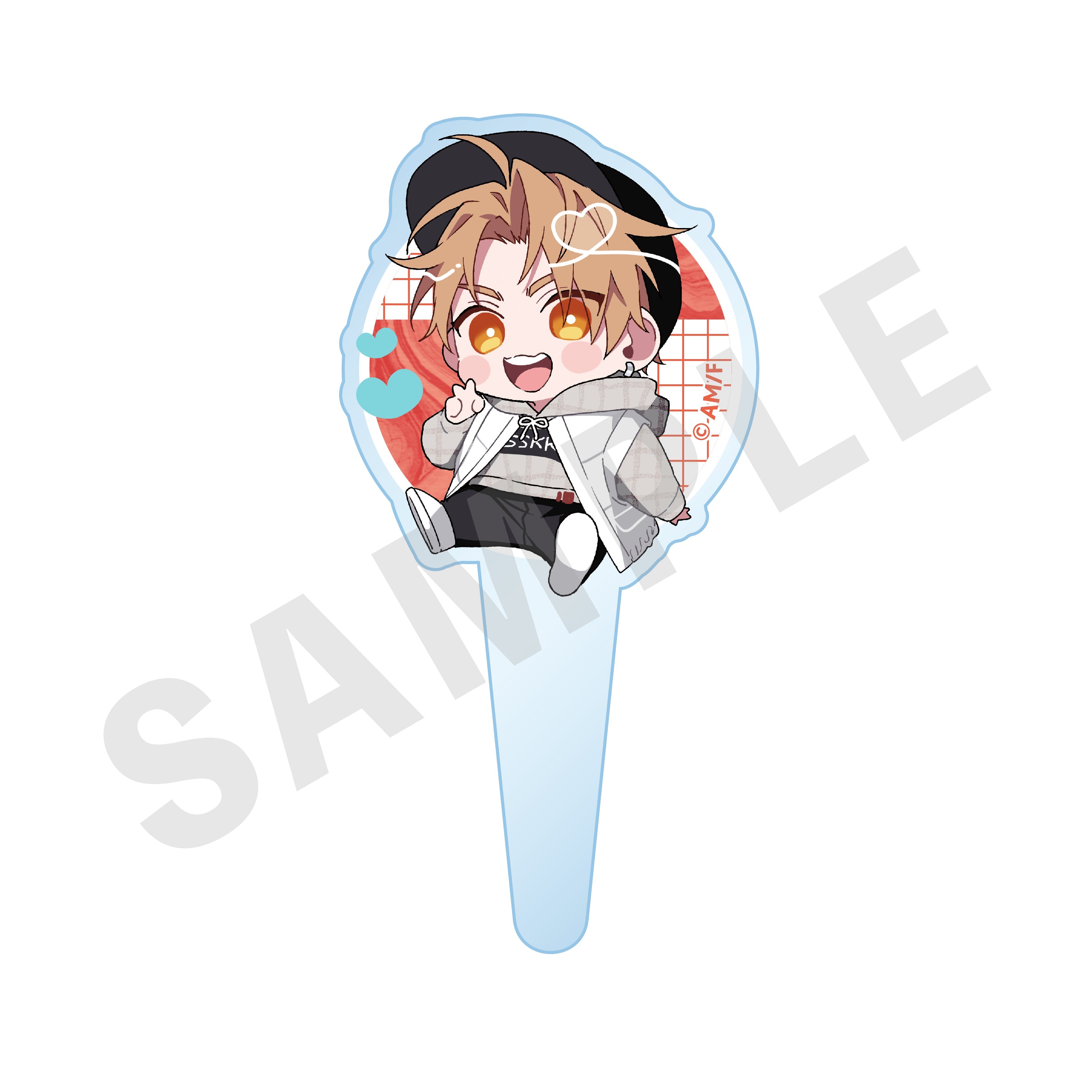 「舌先から恋」ピック風アクリルマーカー(達成・ミニキャラ) の商品画像1枚目です