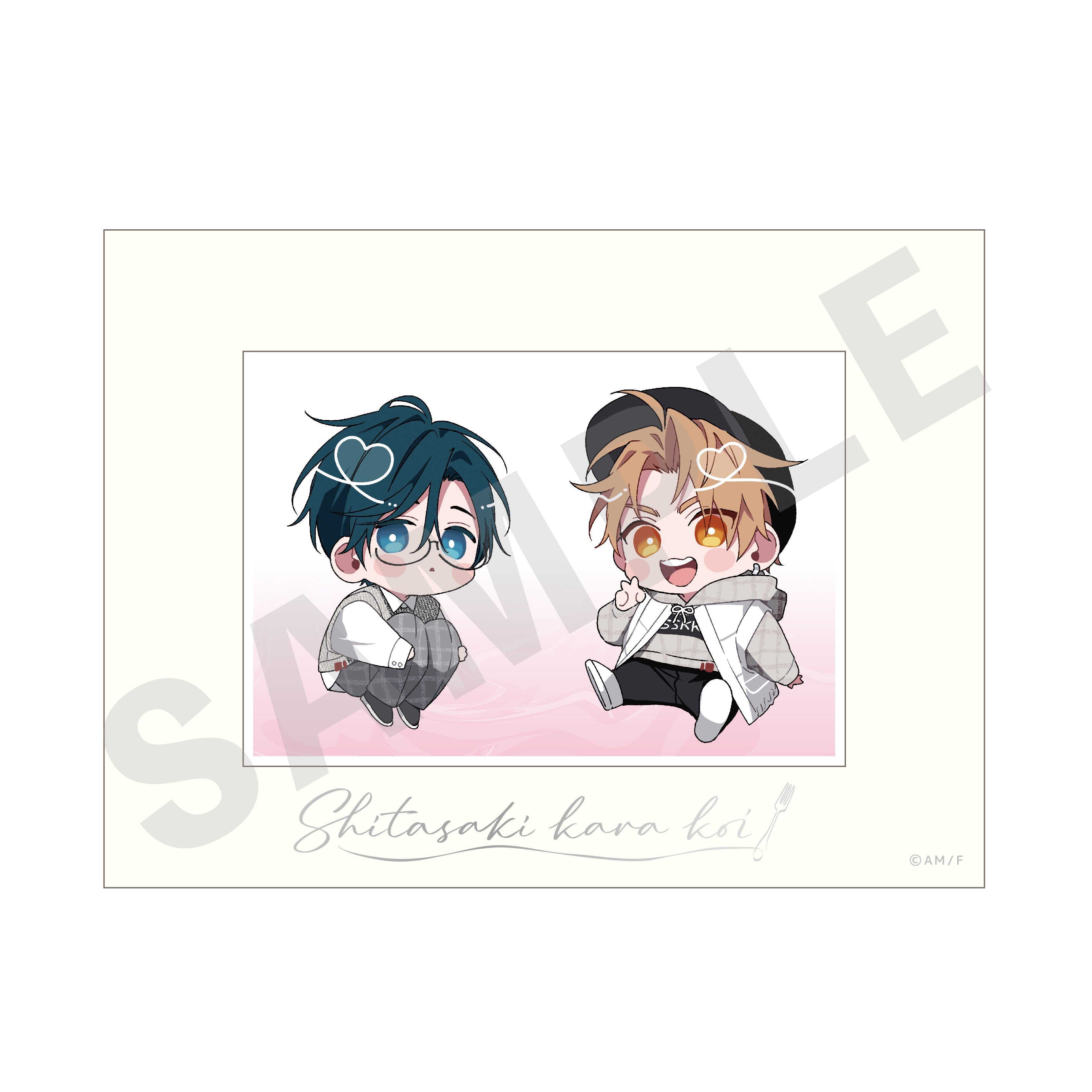 「舌先から恋」キャラファインマット(ミニキャラ) の商品画像1枚目です