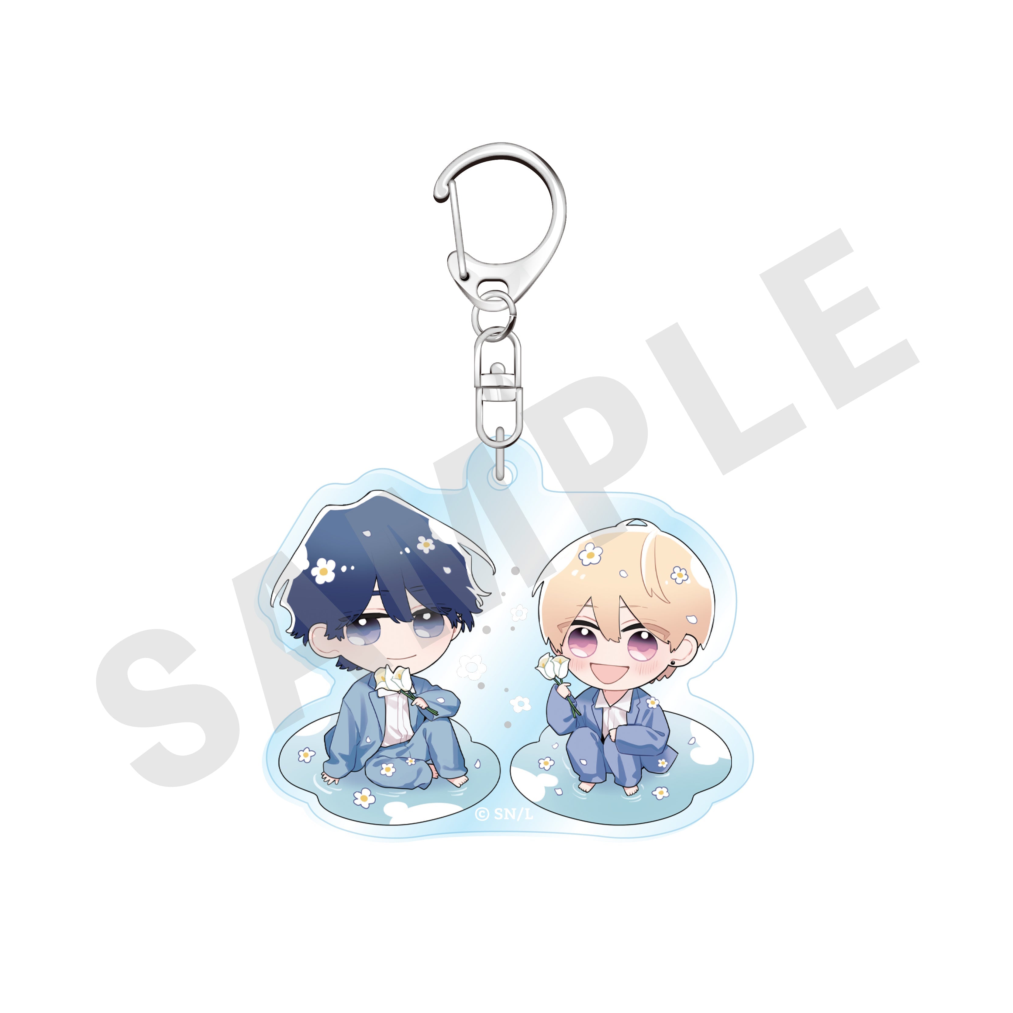 「コスメティック・プレイラバー」アクリルキーホルダー(佐橋斗真&間宮棗) の商品画像1枚目です