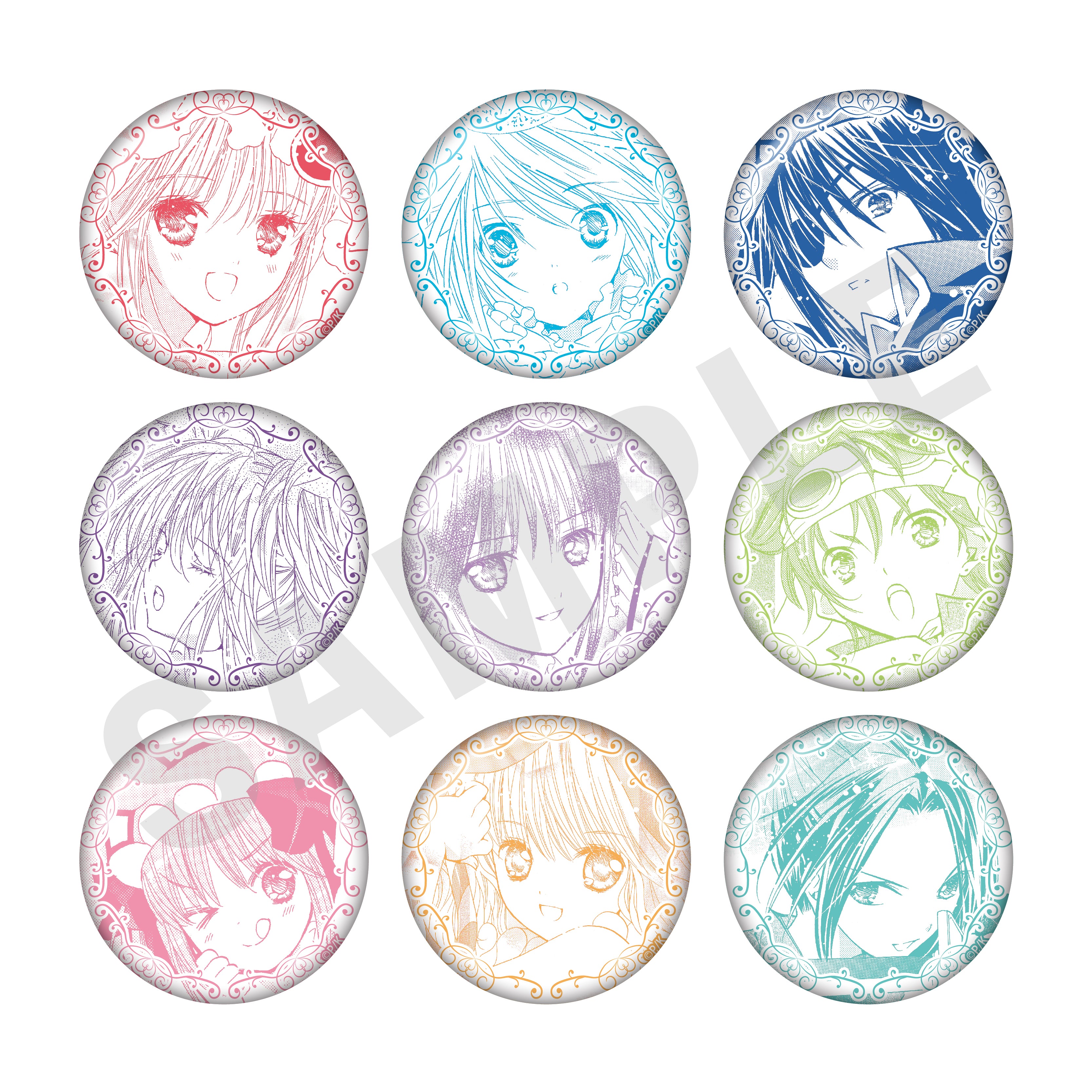 【全種セット】「しゅごキャラ!」トレーディング缶バッジ(コマ)(全9種) の商品画像1枚目です