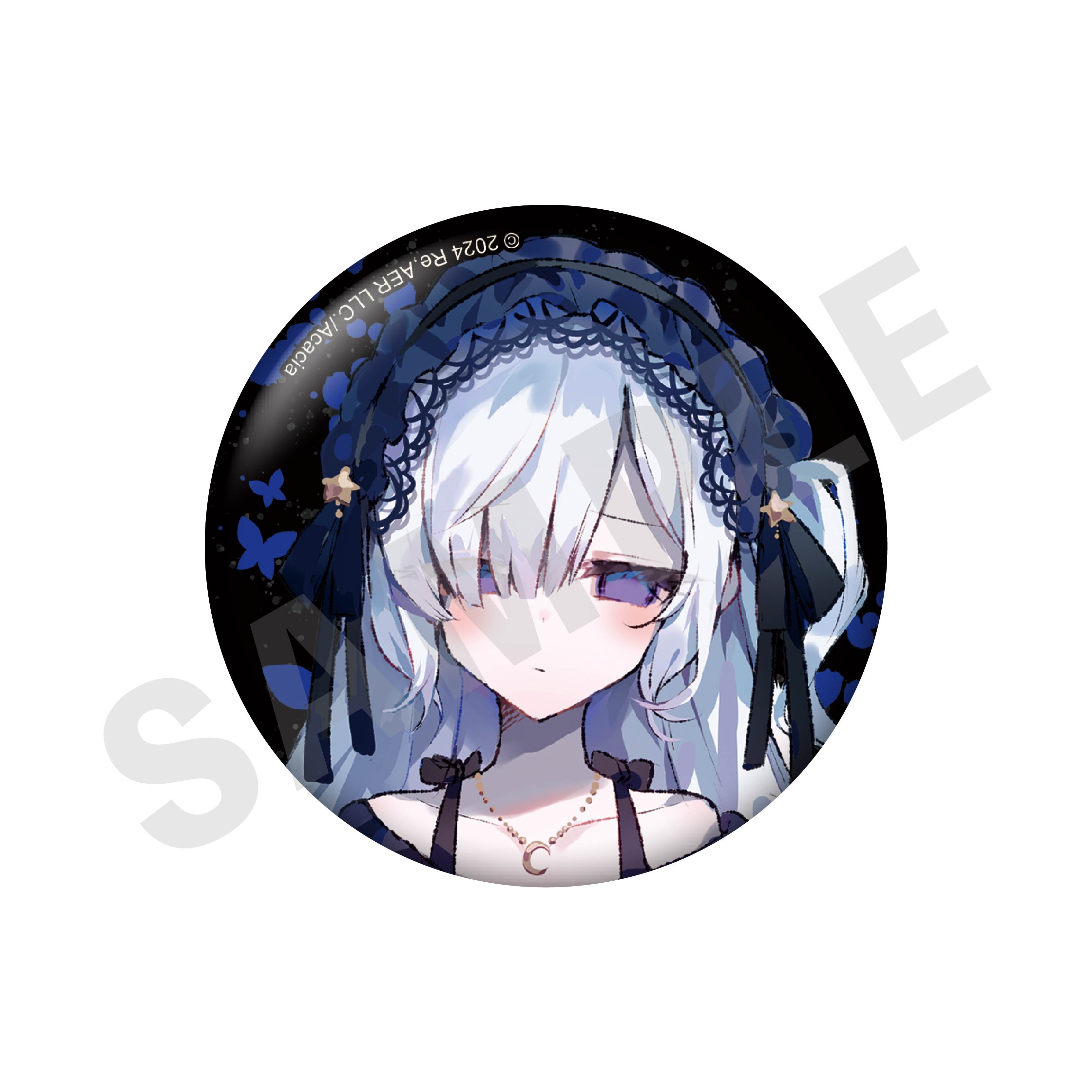 魔法少女ノ魔女裁判 のグッズ、夏目アンアンの缶バッジの画像です