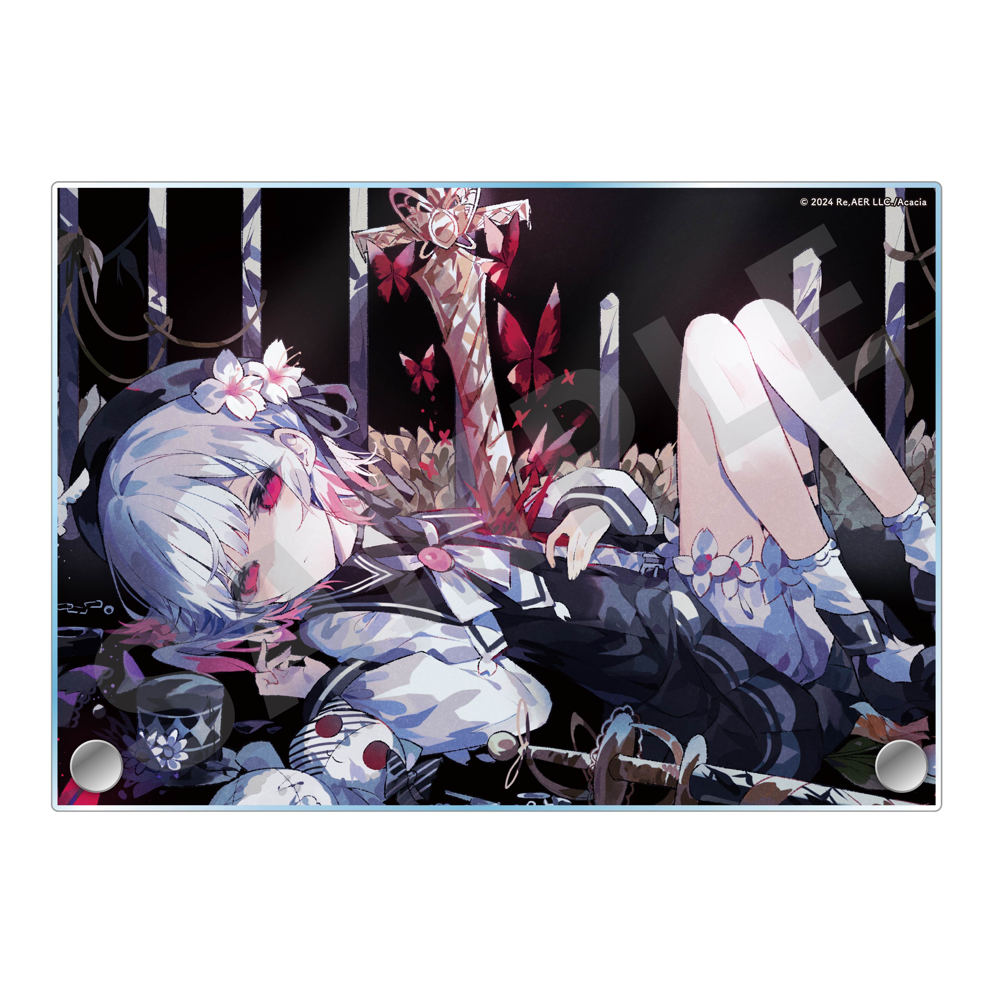 魔法少女ノ魔女裁判 のグッズ、アクリルプレートの画像です