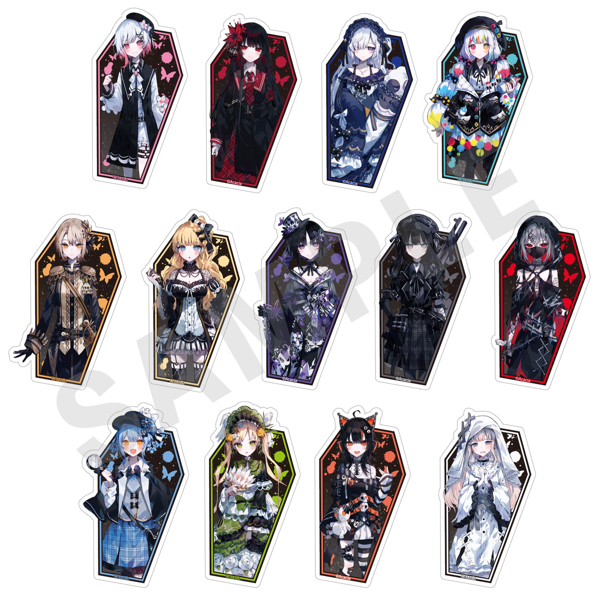 【4種セット】魔法少女ノ魔女裁判　タワレコ　ステッカー 4種セット】魔法少女ノ魔女裁判 タワレコ ステッカー 未開封