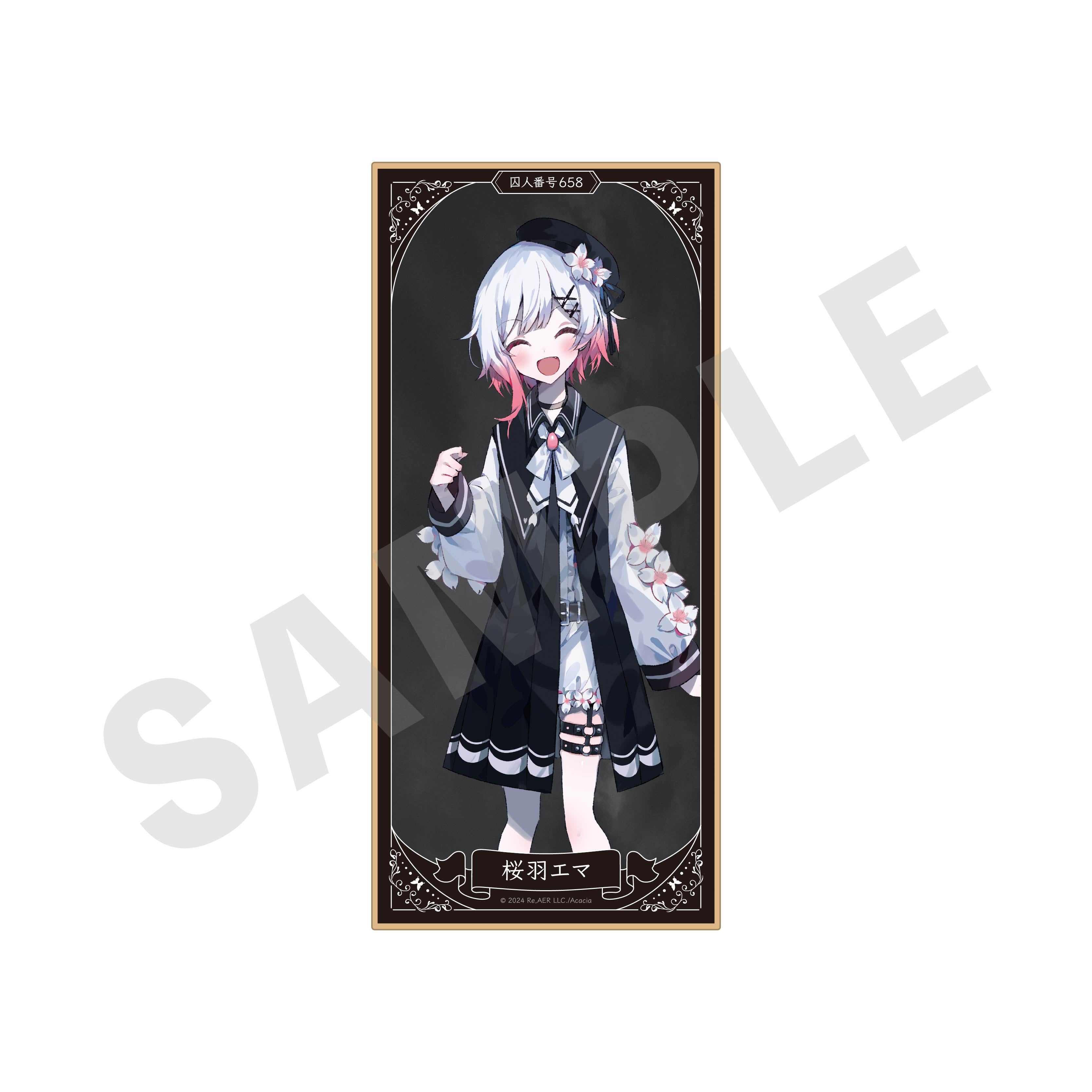 魔法少女ノ魔女裁判 のグッズ、桜羽エマの色紙の画像です