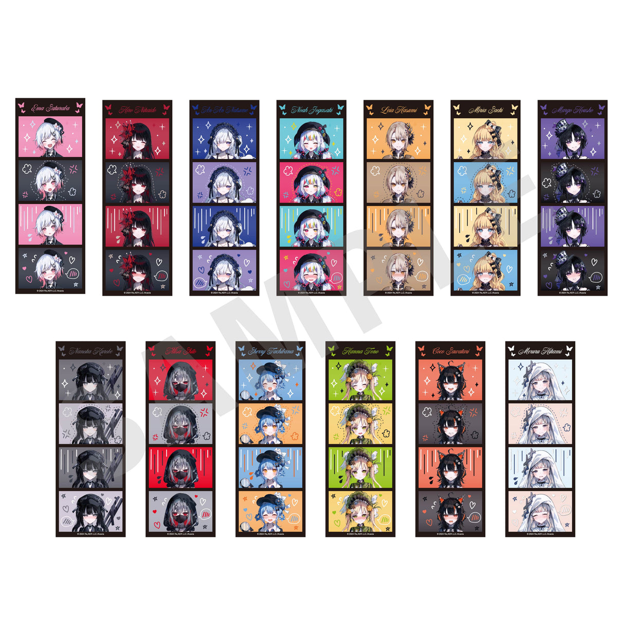 単品】「魔法少女ノ魔女裁判」トレーディング 喜怒哀楽風しおり