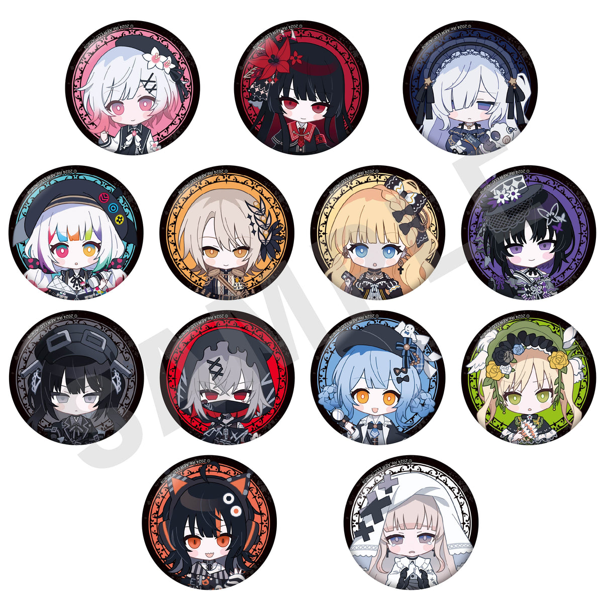 ミニキャラ　オリジナル缶バッジ　ミニゲーム警察学校組五人+ 真純 ，光彦 ,7点 ミニキャラ オリジナル缶バッジ ミニゲーム警察学校組五人+ 真純