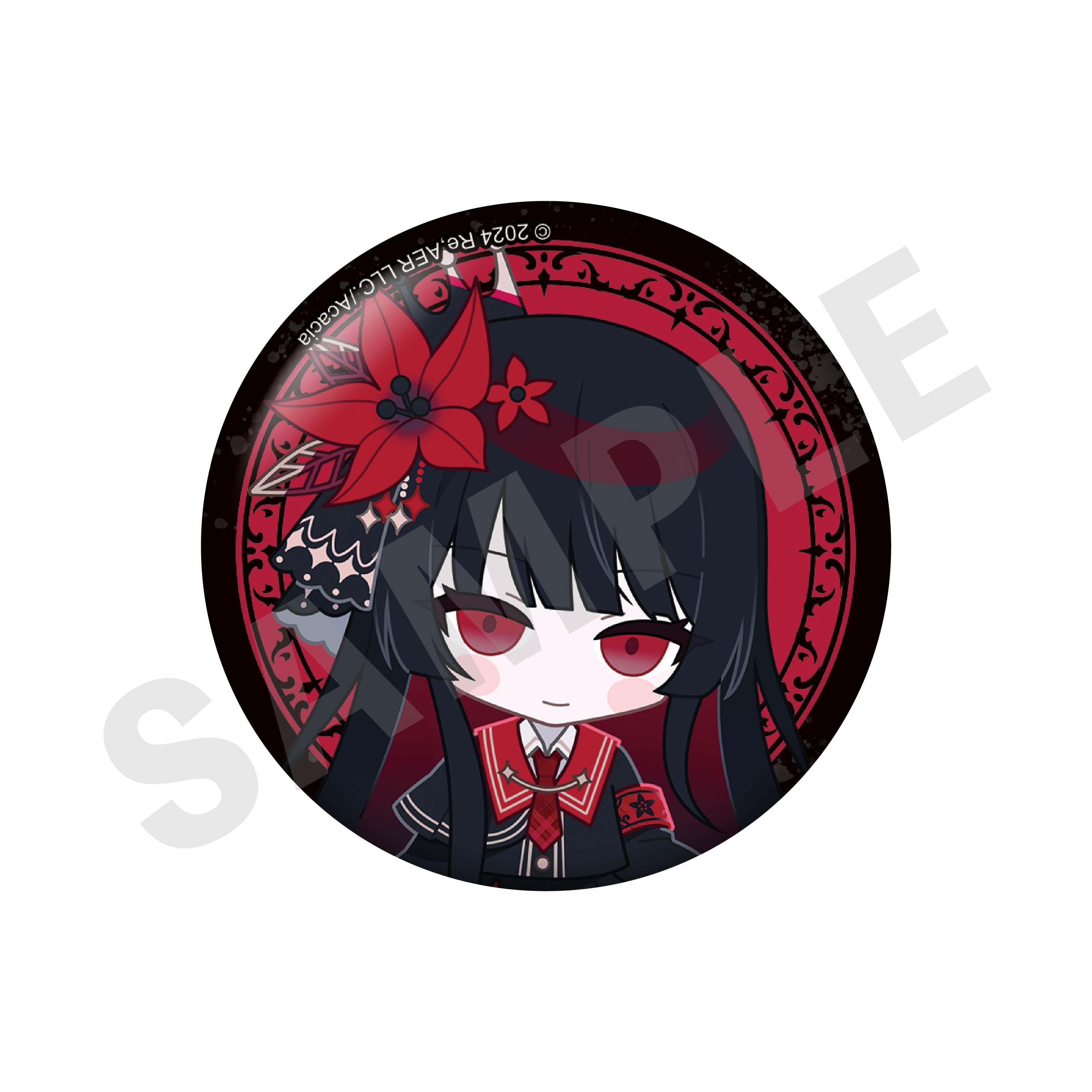 魔法少女ノ魔女裁判 のグッズ、二階堂ヒロの缶バッジの画像です