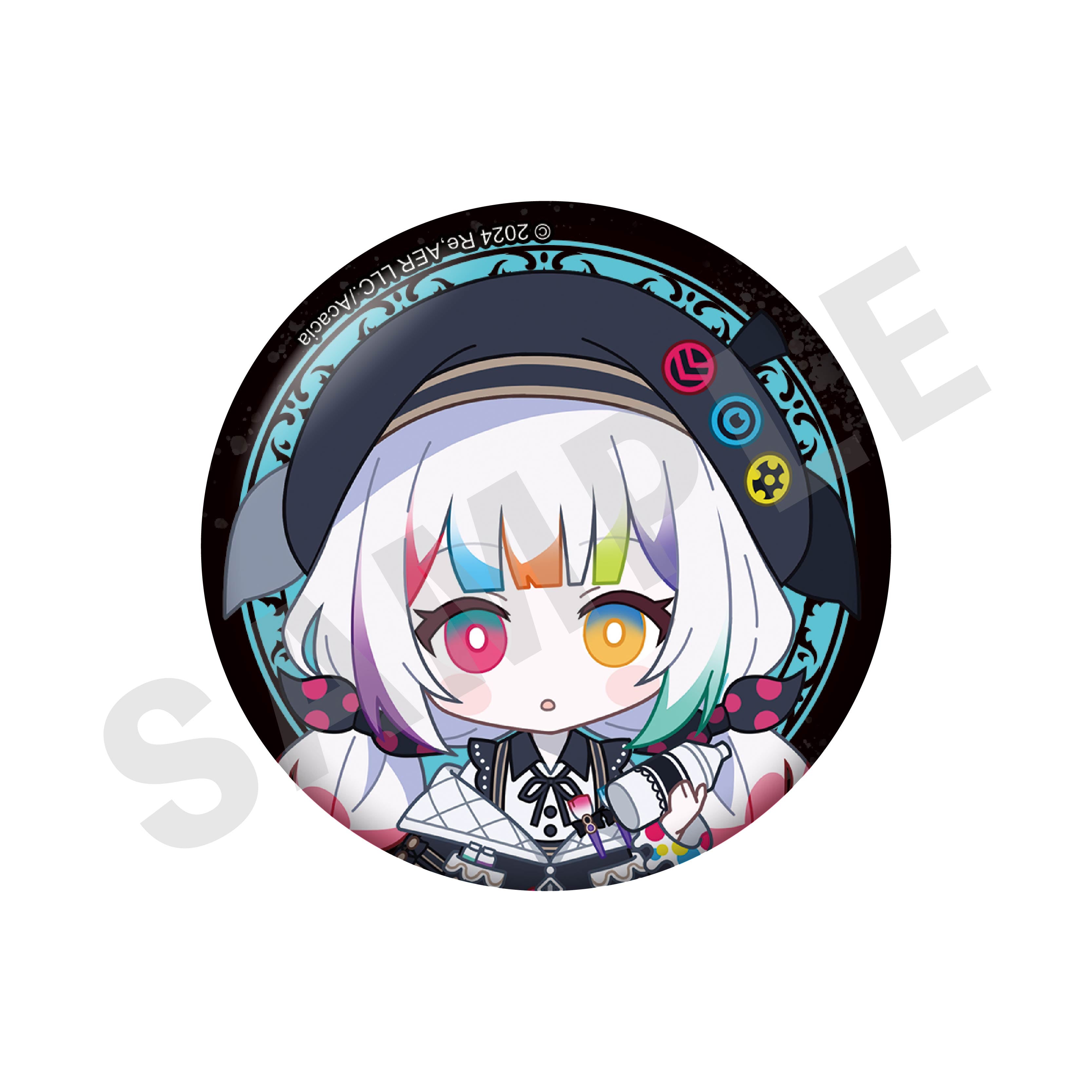 魔法少女ノ魔女裁判 のグッズ、城ヶ崎ノアの缶バッジの画像です