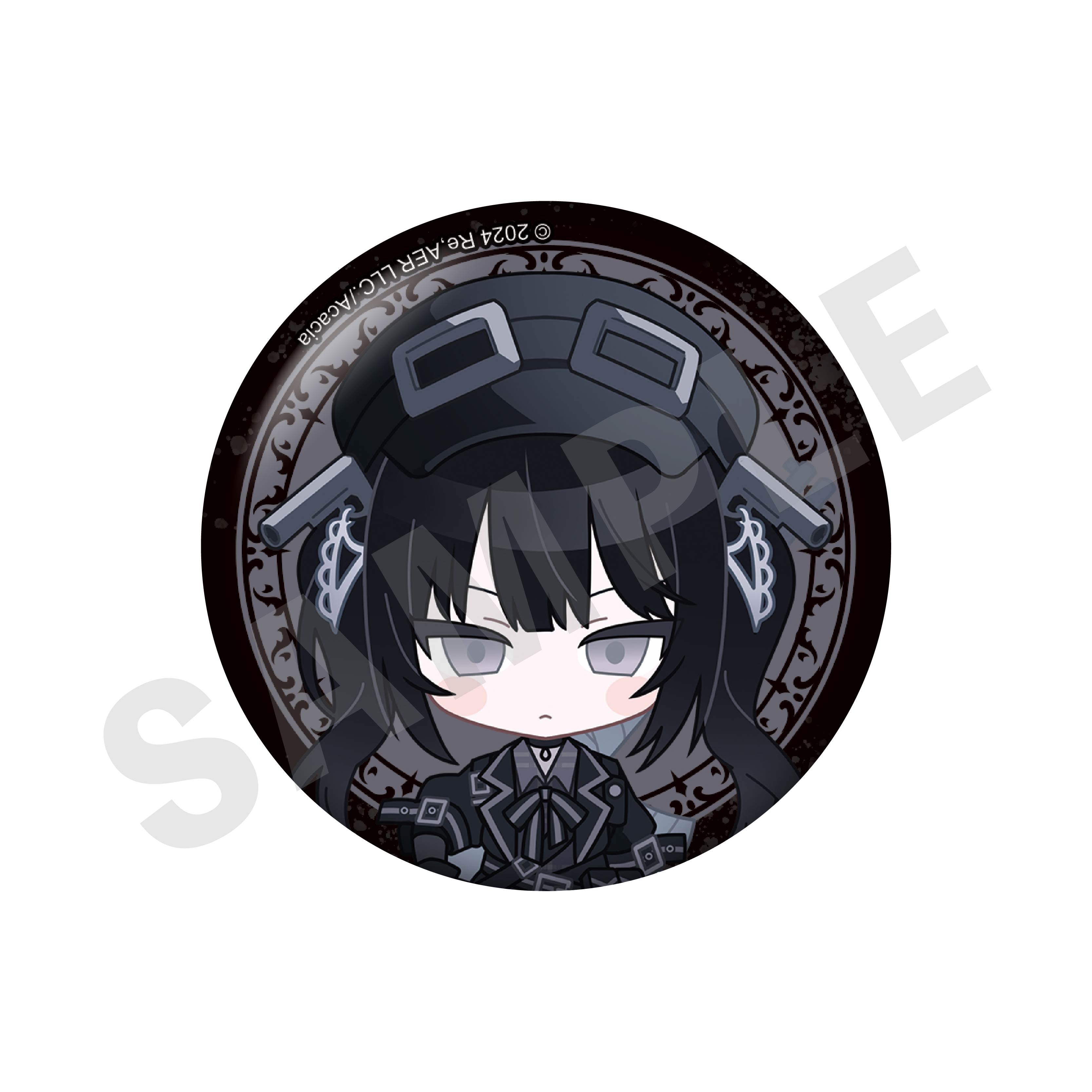 魔法少女ノ魔女裁判 のグッズ、黒部ナノカの缶バッジの画像です