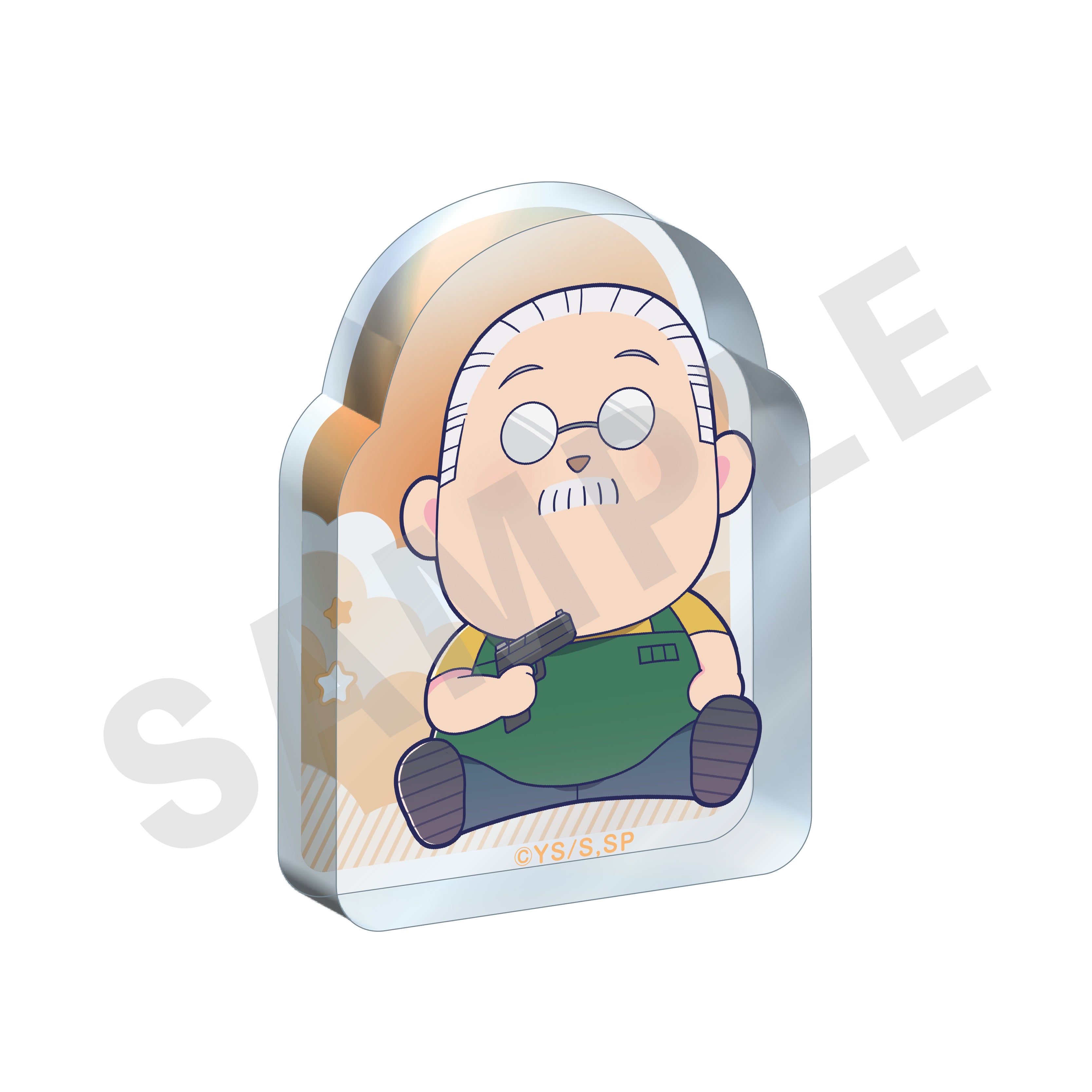 SAKAMOTO DAYS のグッズ、坂本のアクリルブロックの画像です