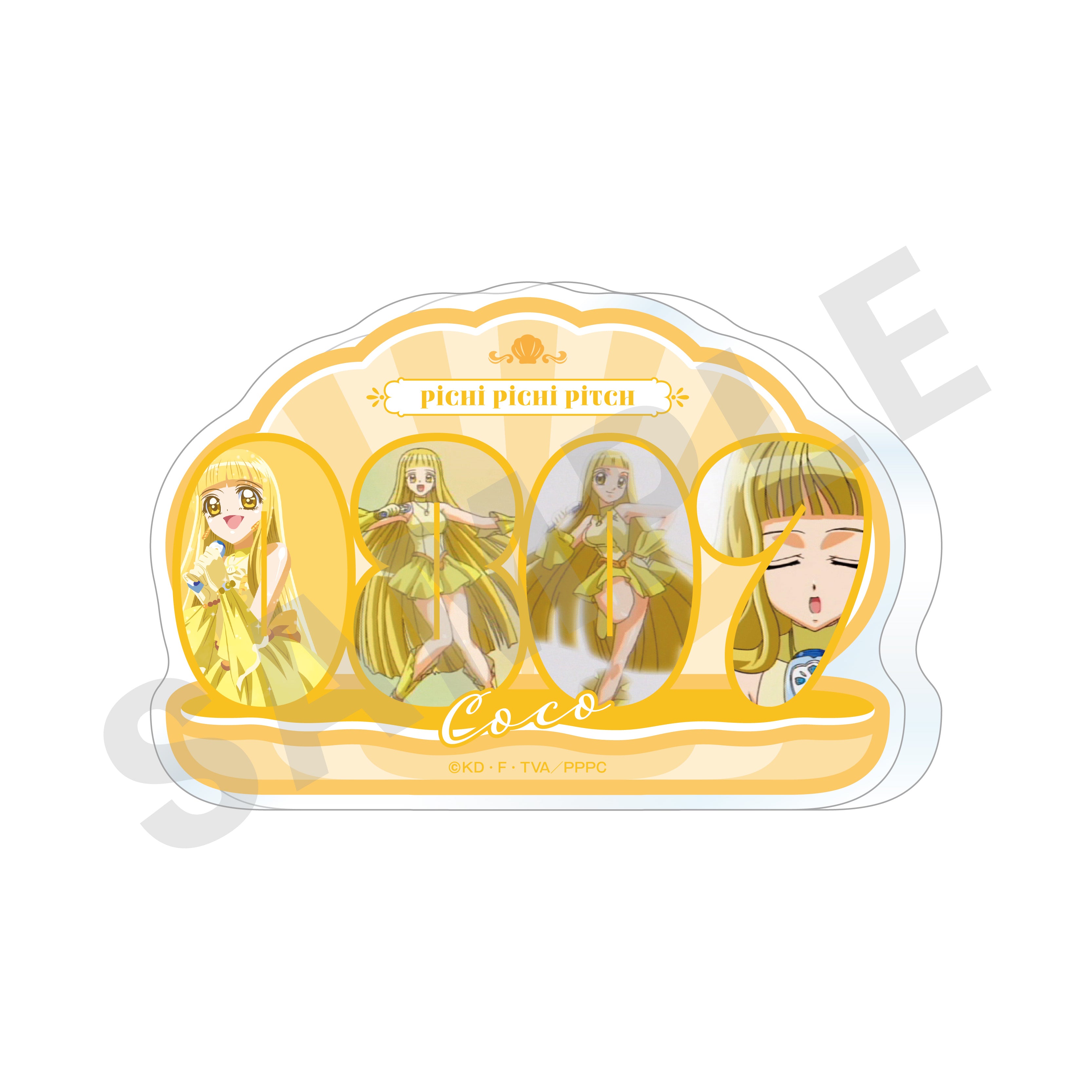 ぴちぴちピッチ ～favorite series～のグッズ、ココのアクリルプレートの画像です
