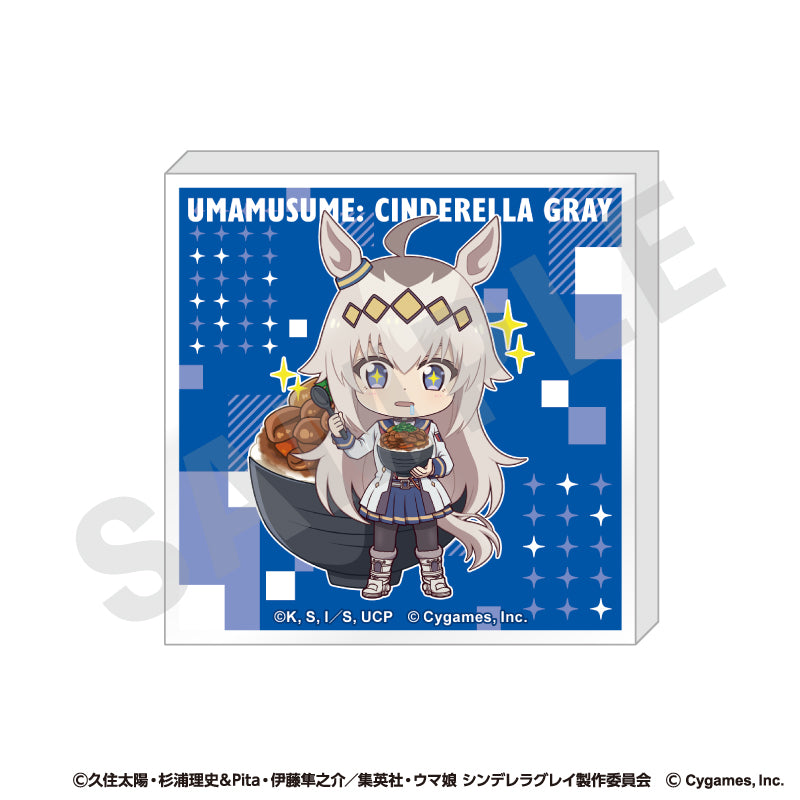 アニメ『ウマ娘 シンデレラグレイ』 のグッズ、オグリキャップのアクリルブロックの画像です
