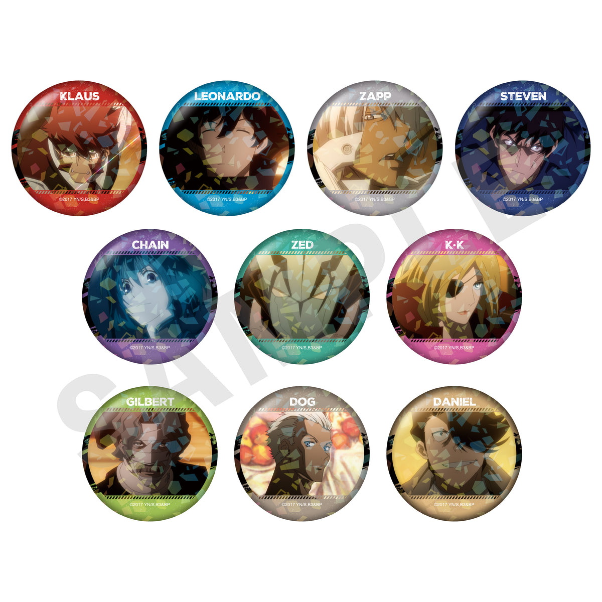 血界戦線 ＆ BEYOND　ハート缶バッジ　ミシェーラ　7点セット 全種セット】「血界戦線 & BEYOND」 ～favorite series
