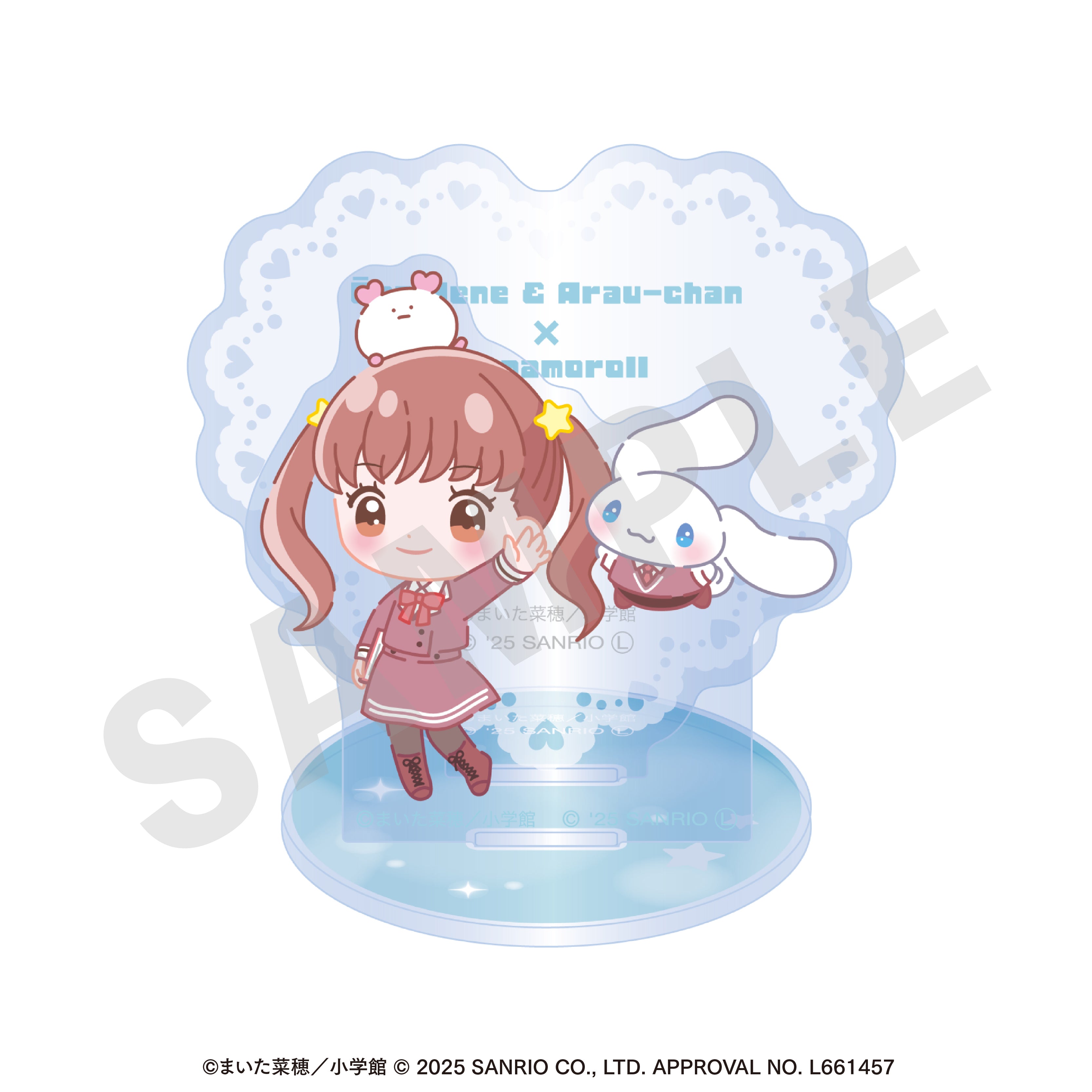 ちゃおヒロインズ×サンリオキャラクターズ のグッズ、大根ねね・シナモロールのアクリルスタンドの2枚目の画像です