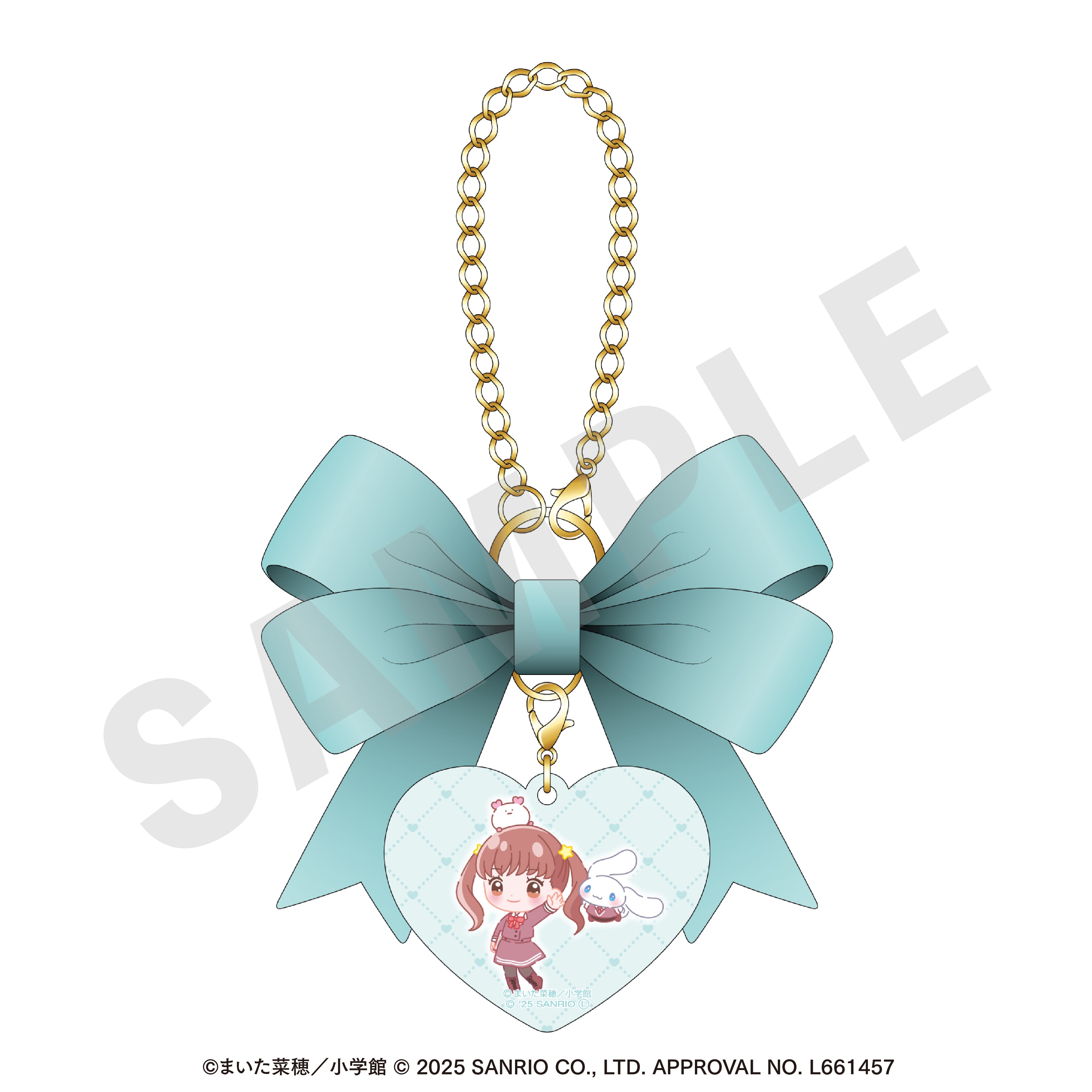 ちゃおヒロインズ×サンリオキャラクターズ のグッズ、大根ねね・シナモロールのチャームの画像です