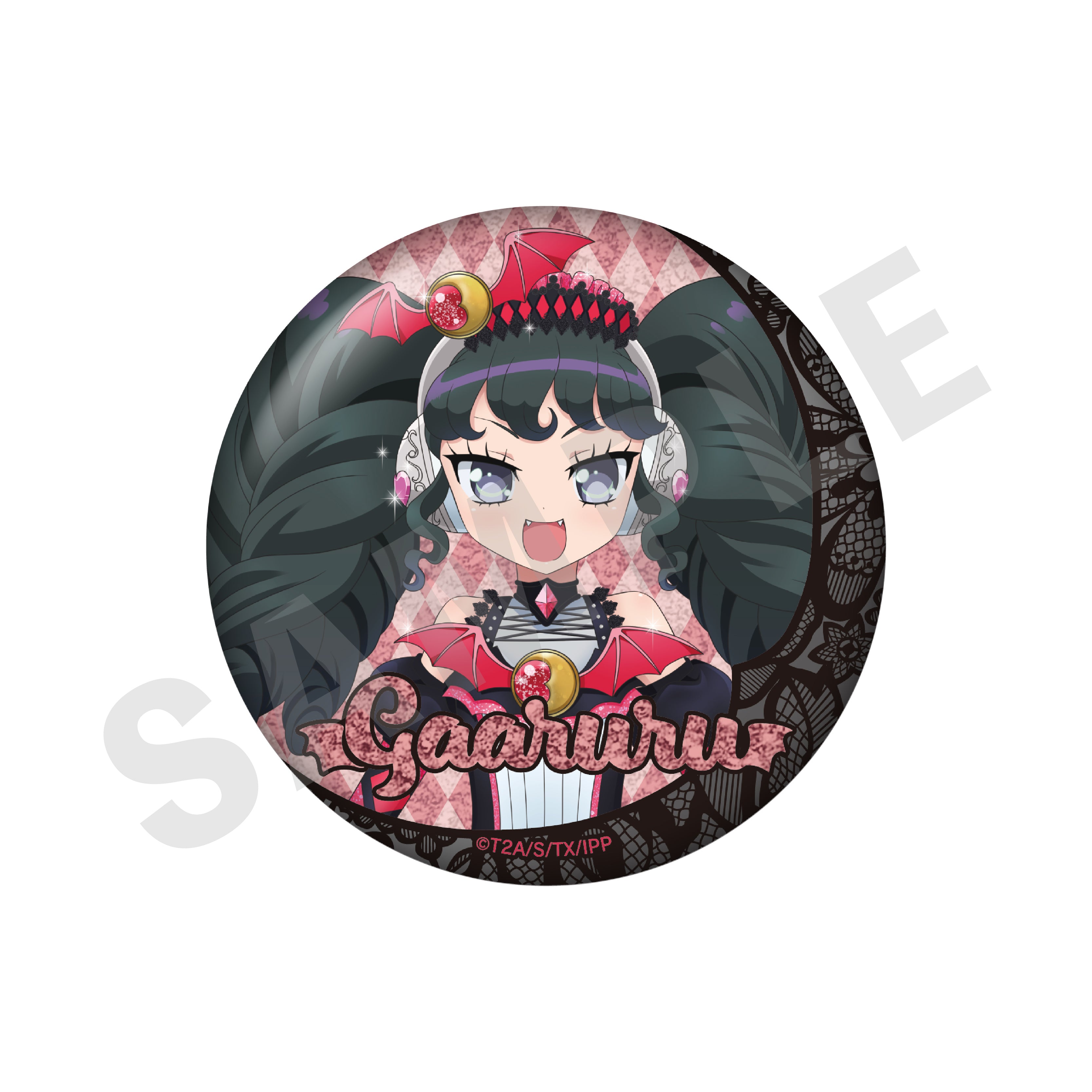 プリパラ のグッズ、ガァルルの缶バッジの画像です