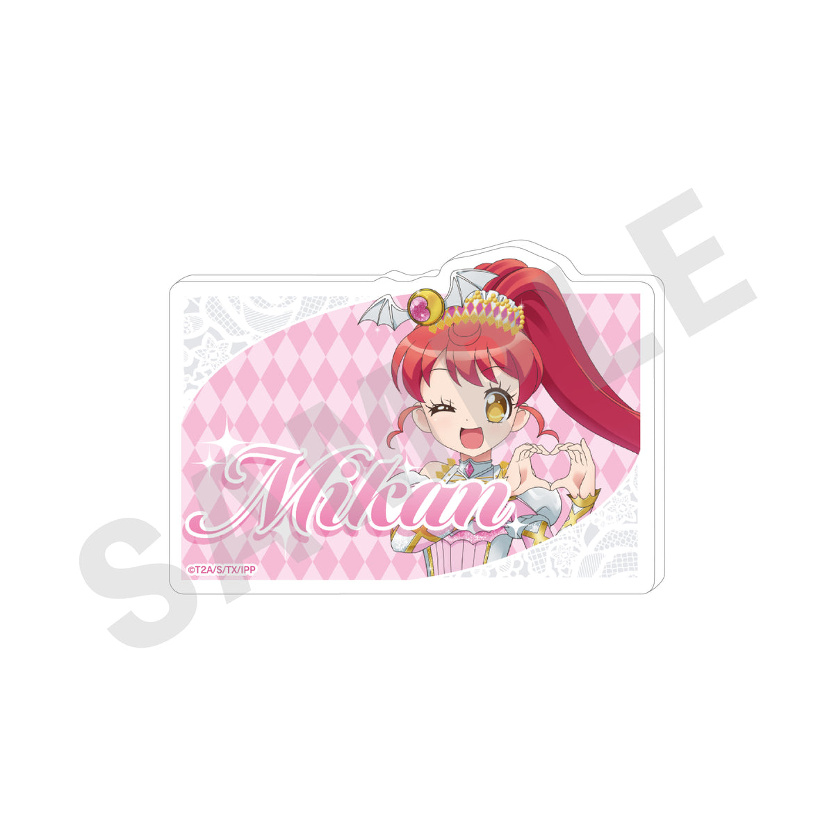プリティーオールフレンズ　オルフレ　プリパラ　白玉みかん　白黒ドレス　缶バッジ プリパラ」お名前バッジ（みかん）｜アニメバコ【心おどるアニメ