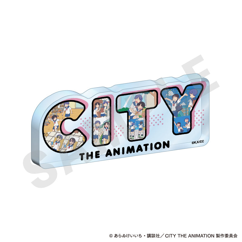 CITY THE ANIMATION ～favorite series～のグッズ、雨飾えり・真壁まつりのアクリルプレートの画像です