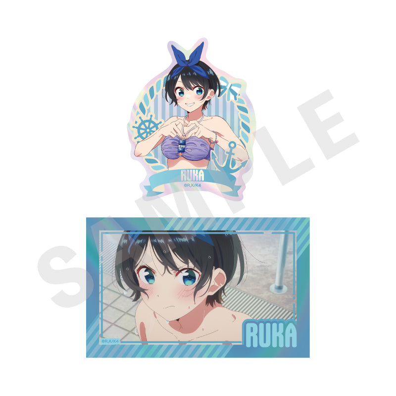 彼女、お借りします のグッズ、更科瑠夏のステッカーの画像です