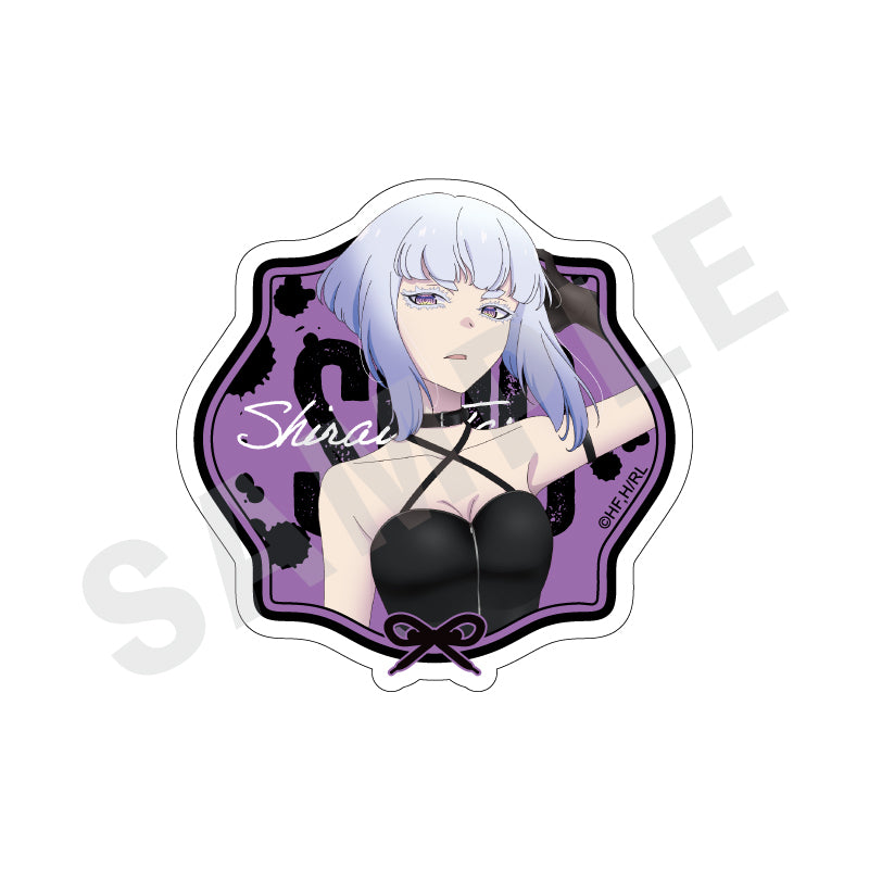 ロックは淑女の嗜みでして のグッズ、白矢環のダイカットステッカーの画像です