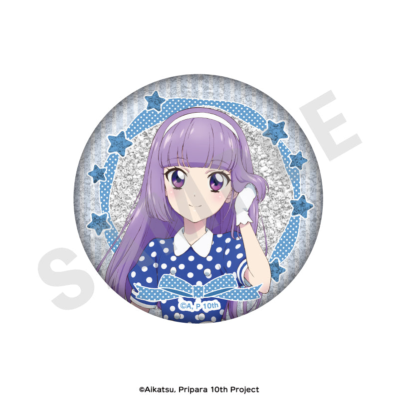 アイカツ！×プリパラ THE MOVIE -出会いのキセキ！- のグッズ、氷上スミレの缶バッジの画像です