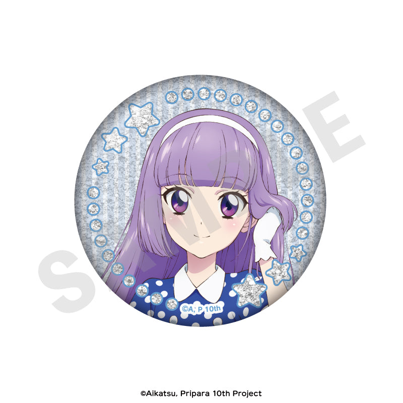 アイカツ！×プリパラ THE MOVIE -出会いのキセキ！- のグッズ、氷上スミレの缶バッジの画像です