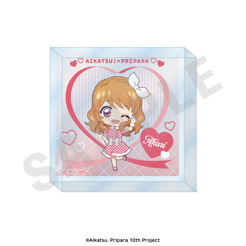 アイカツ！×プリパラ THE MOVIE -出会いのキセキ！- のグッズ、大空あかりのアクリルブロックの画像です