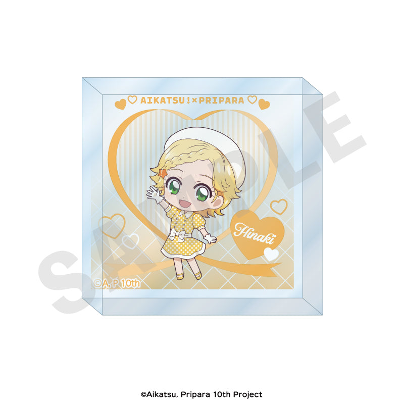 アイカツ！×プリパラ THE MOVIE -出会いのキセキ！- のグッズ、新条ひなきのアクリルブロックの画像です