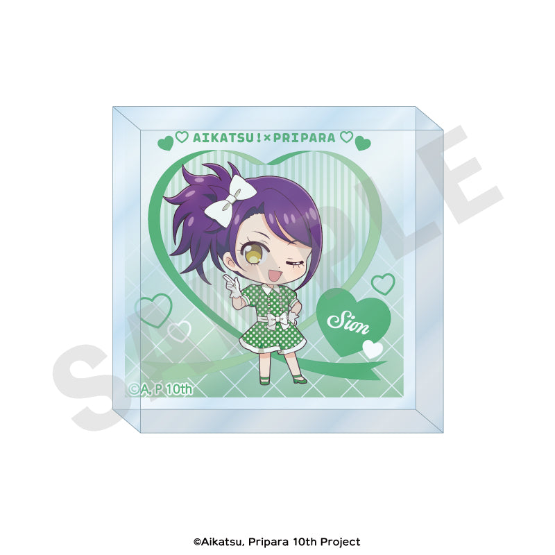 アイカツ！×プリパラ THE MOVIE -出会いのキセキ！- のグッズ、東堂シオンのアクリルブロックの画像です