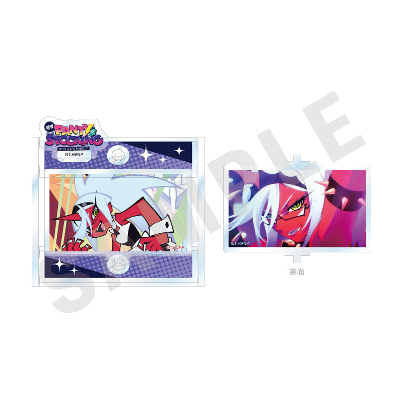 New PANTY & STOCKING with GARTERBELT のグッズ、ニーソックスのくるくるアクリルスタンドの1枚目の画像です