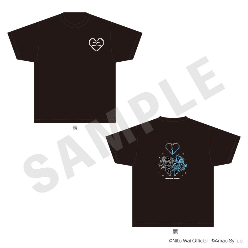 にとあま♡ニコイチ♡天使と悪魔 のグッズ、新兎わい・天羽しろっぷのTシャツの画像です