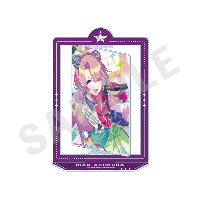 学園アイドルマスター ～favorite series～のグッズ、有村麻央のくるくるアクリルスタンドの1枚目の画像です