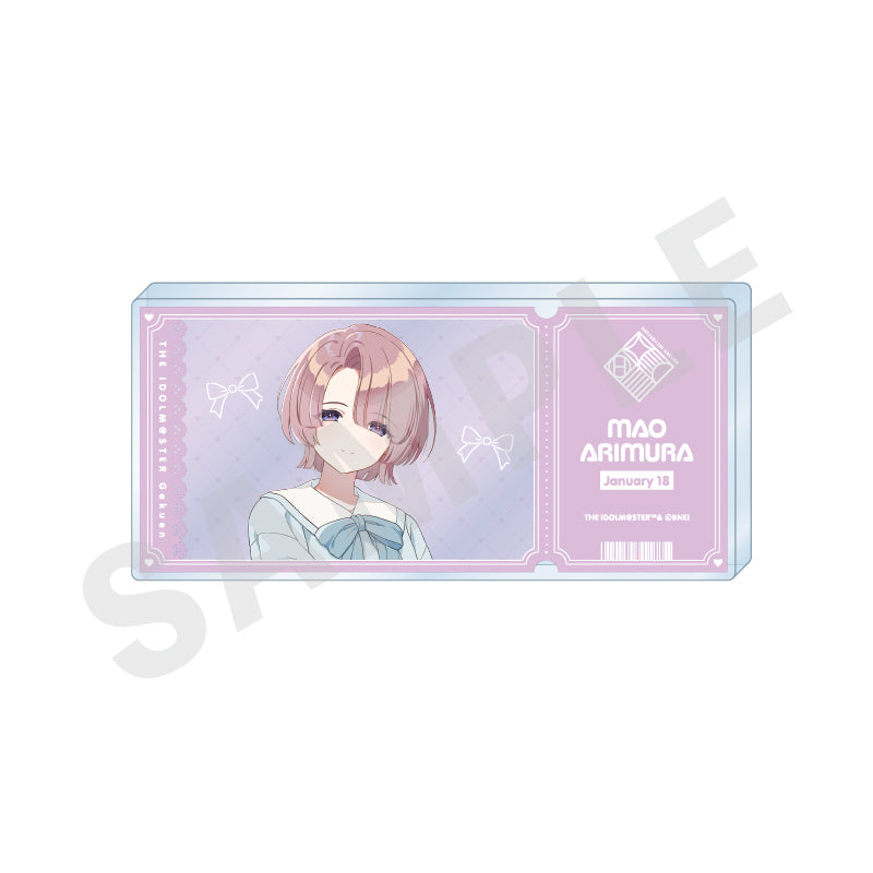 学園アイドルマスター のグッズ、有村麻央のアクリルブロックの画像です