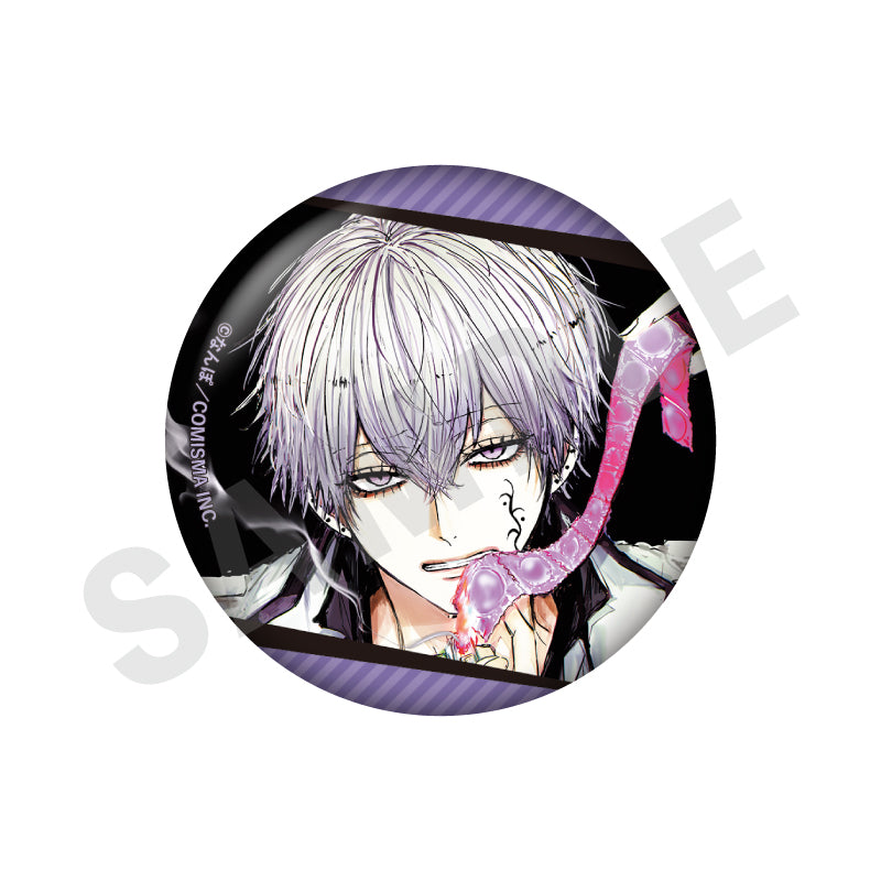 ゴミカスアイドル更生させないと私が死ぬ のグッズ、槍原ルイの缶バッジの画像です