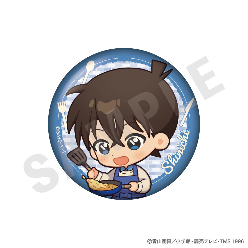 名探偵コナン のグッズ、工藤新一の缶バッジの画像です