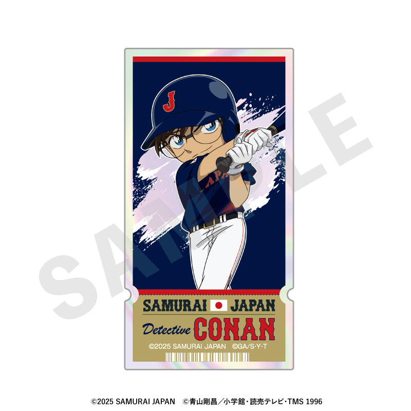 野球日本代表「侍ジャパン」×TVアニメ「名探偵コナン」 のグッズ、江戸川コナンのステッカーの画像です