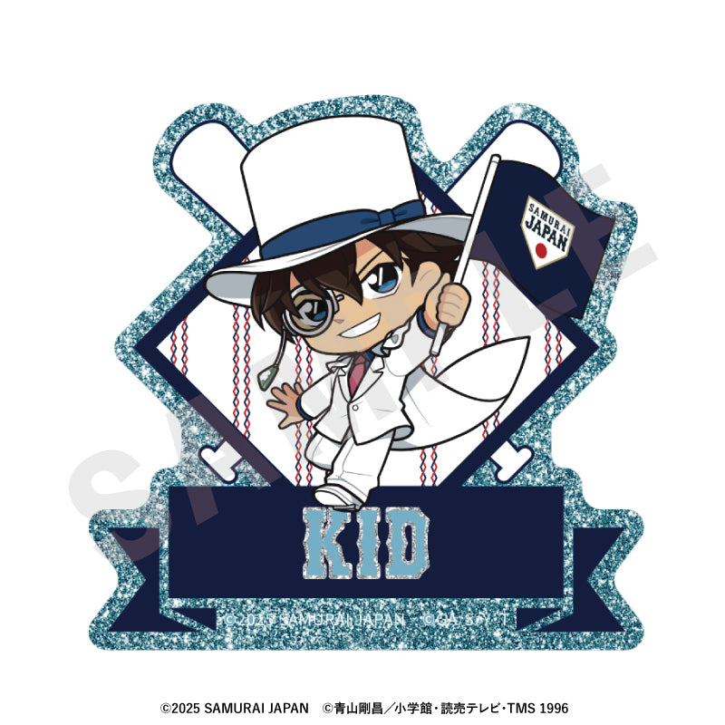 野球日本代表「侍ジャパン」×TVアニメ「名探偵コナン」 のグッズ、怪盗キッドのお名前バッジの画像です
