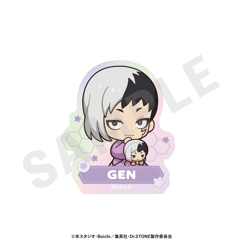 Ｄｒ．ＳＴＯＮＥ のグッズ、あさぎりゲンのオーロラステッカーの画像です