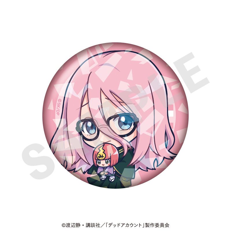 TVアニメ『デッドアカウント』 のグッズ、灰島ひよりの缶バッジの画像です