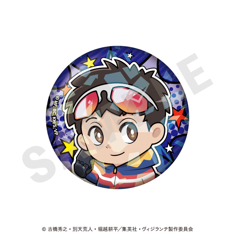 TVアニメ『ヴィジランテ -僕のヒーローアカデミア ILLEGALS-』 のグッズ、灰廻航一の缶バッジの画像です