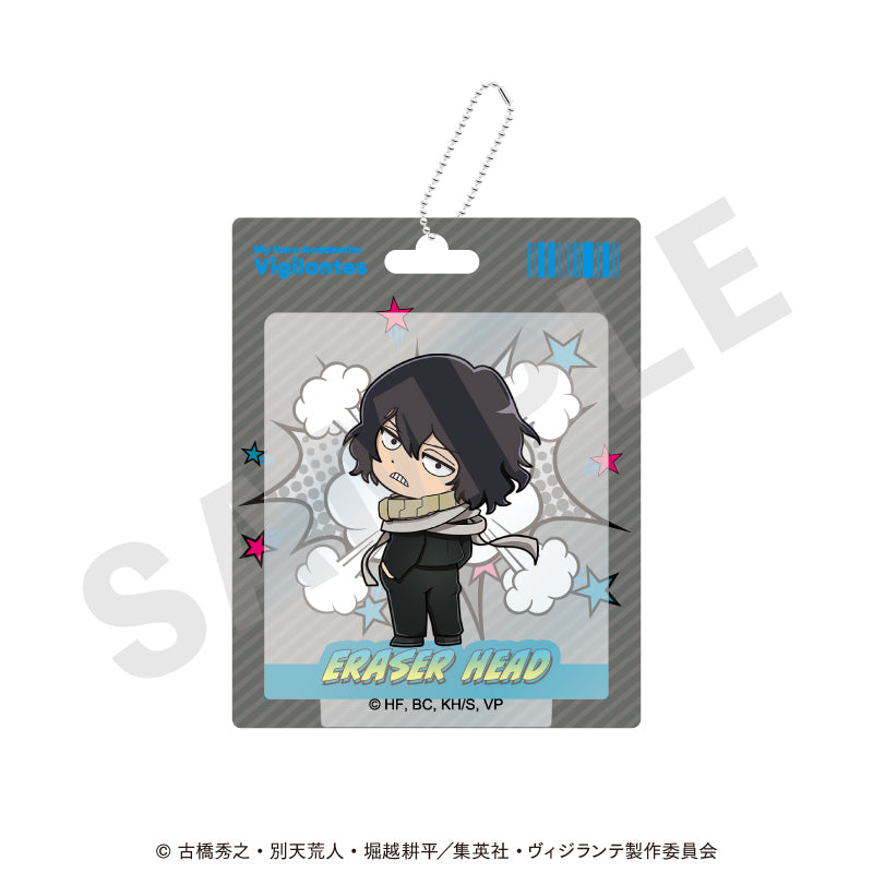 TVアニメ『ヴィジランテ -僕のヒーローアカデミア ILLEGALS-』 のグッズ、イレイザーヘッドのアクリルキーホルダーの画像です