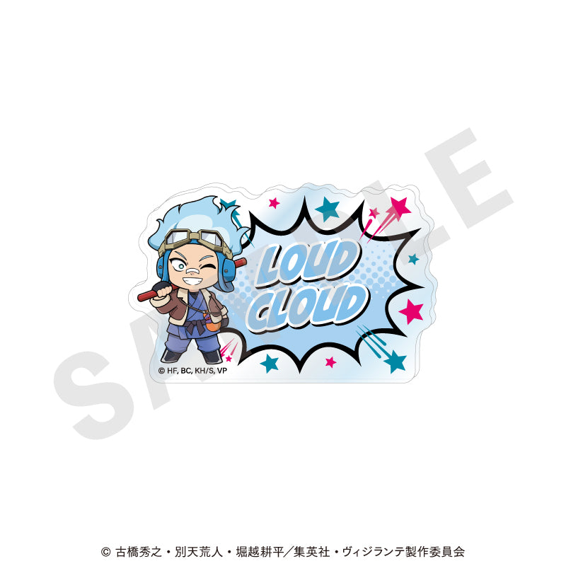 TVアニメ『ヴィジランテ -僕のヒーローアカデミア ILLEGALS-』 のグッズ、ラウドクラウドのお名前バッジの画像です