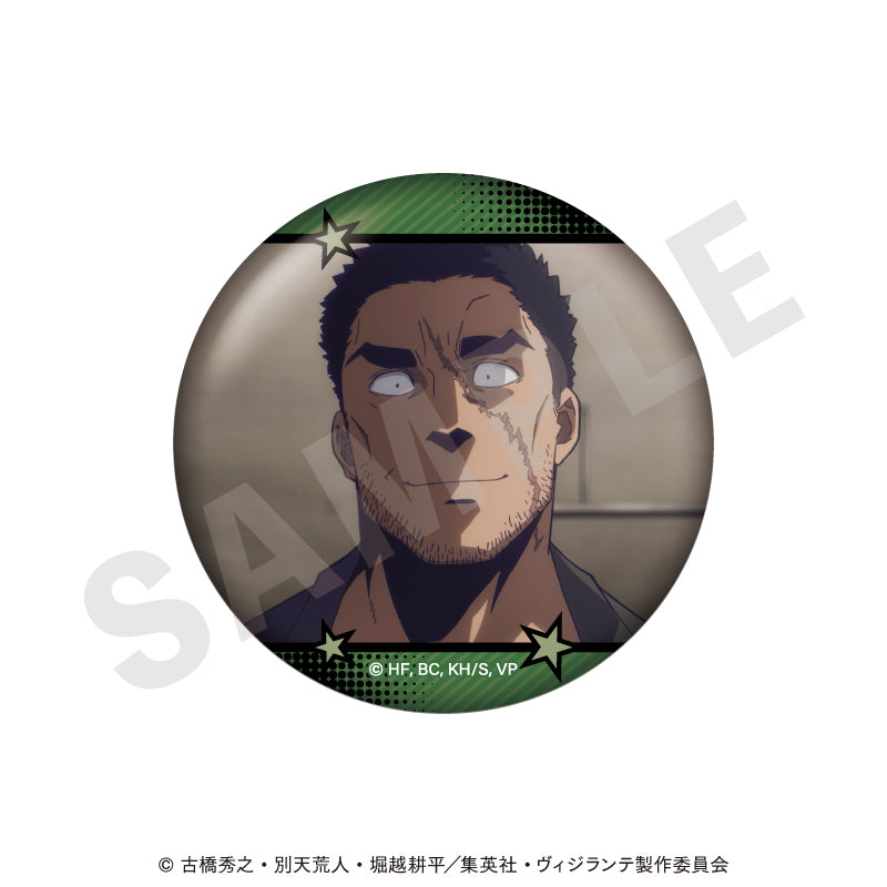 TVアニメ『ヴィジランテ -僕のヒーローアカデミア ILLEGALS-』 のグッズ、ナックルダスターの缶バッジの画像です