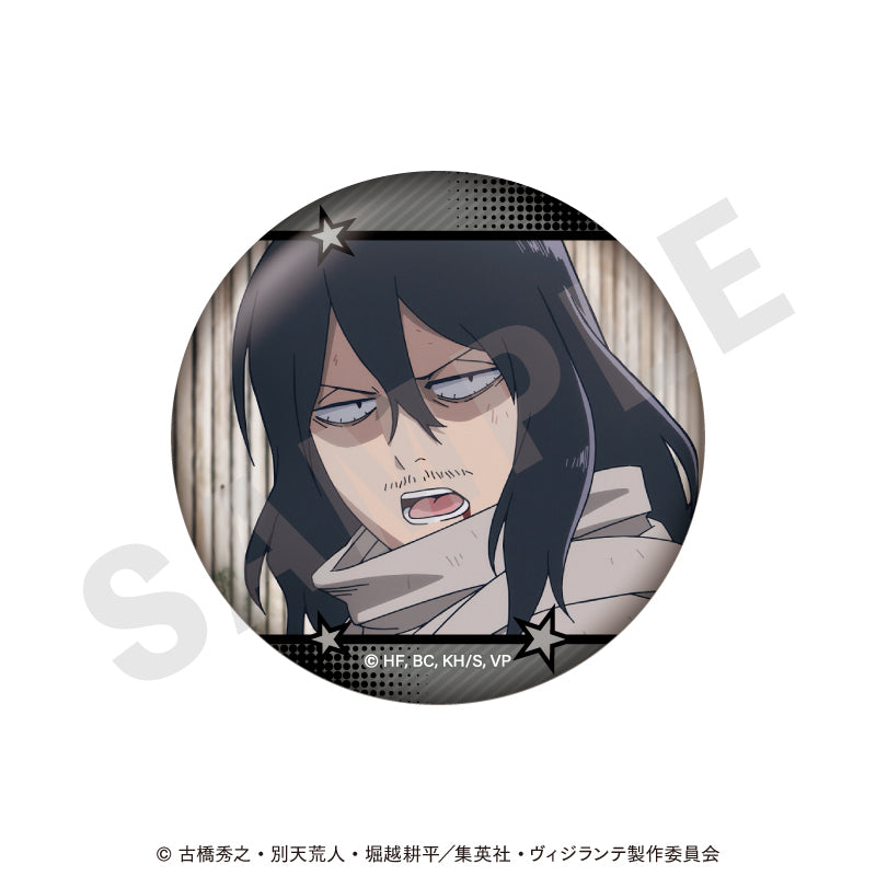 TVアニメ『ヴィジランテ -僕のヒーローアカデミア ILLEGALS-』 のグッズ、イレイザーヘッドの缶バッジの画像です