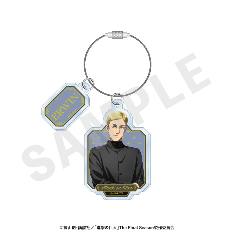 進撃の巨人 のグッズ、エルヴィンのアクリルキーホルダーの画像です