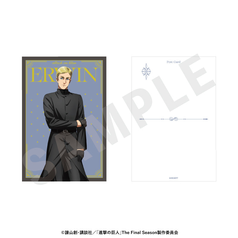 進撃の巨人 のグッズ、エルヴィンのポストカードの画像です