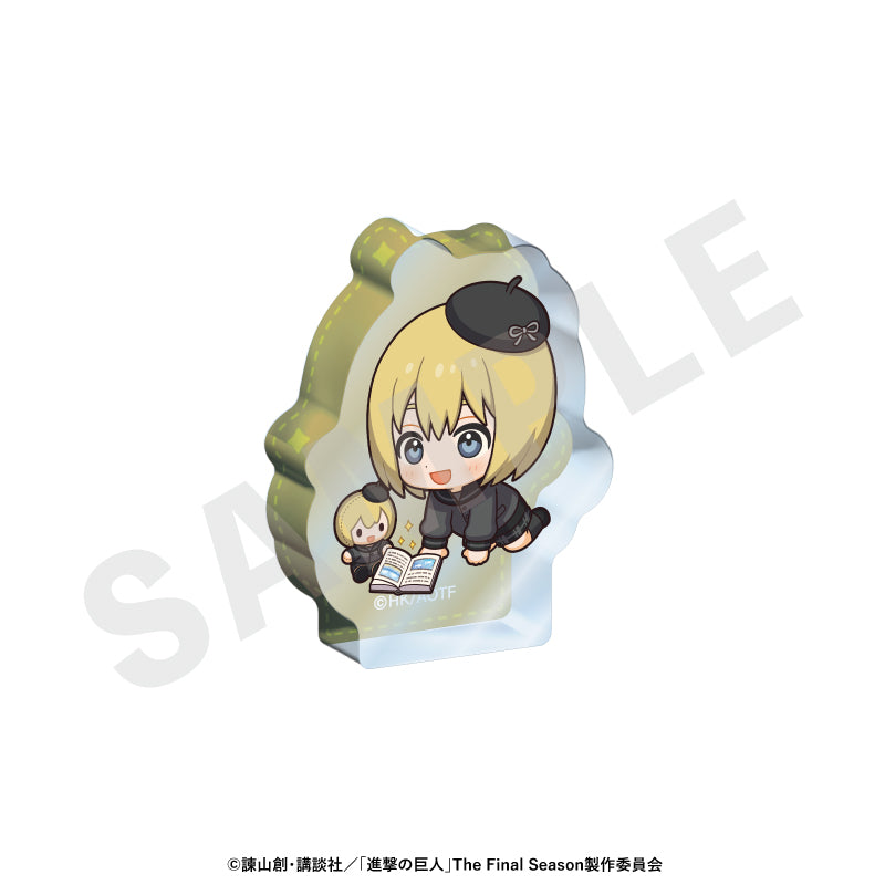 進撃の巨人 のグッズ、アルミンのアクリルブロックの画像です